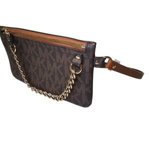 Michael‎ Kors Monogrammed Brown Belt Bag Size Small
